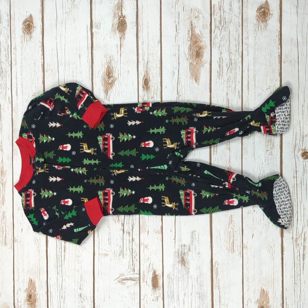Carter's Christmas Holiday Trees on Car Footies 12M